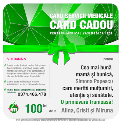 Card Cadou Iasi, Card Servicii Medicale Iasi Promoția lunii la Servicii Medicale Vasimedica Iași
